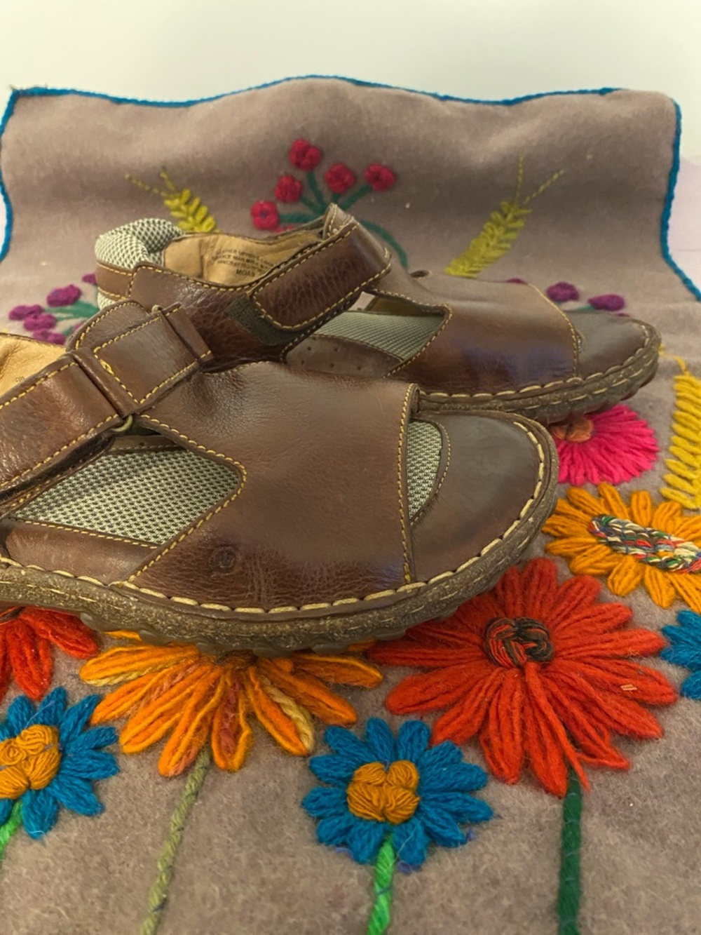 Born Brown Leather  Slingback Sandals, nice condition - Picture 4 of 8
